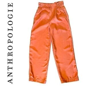 Anthropologie Lyocell Blend Rust Wide Leg Pant